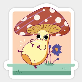 Mushroom with Googly Eyes Sticker